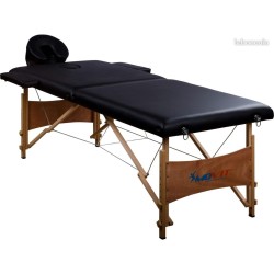 MOVIT Table de Massage Mobile avec Sac, appuie-tête et accoudoirs, Cadre en Bois Massif